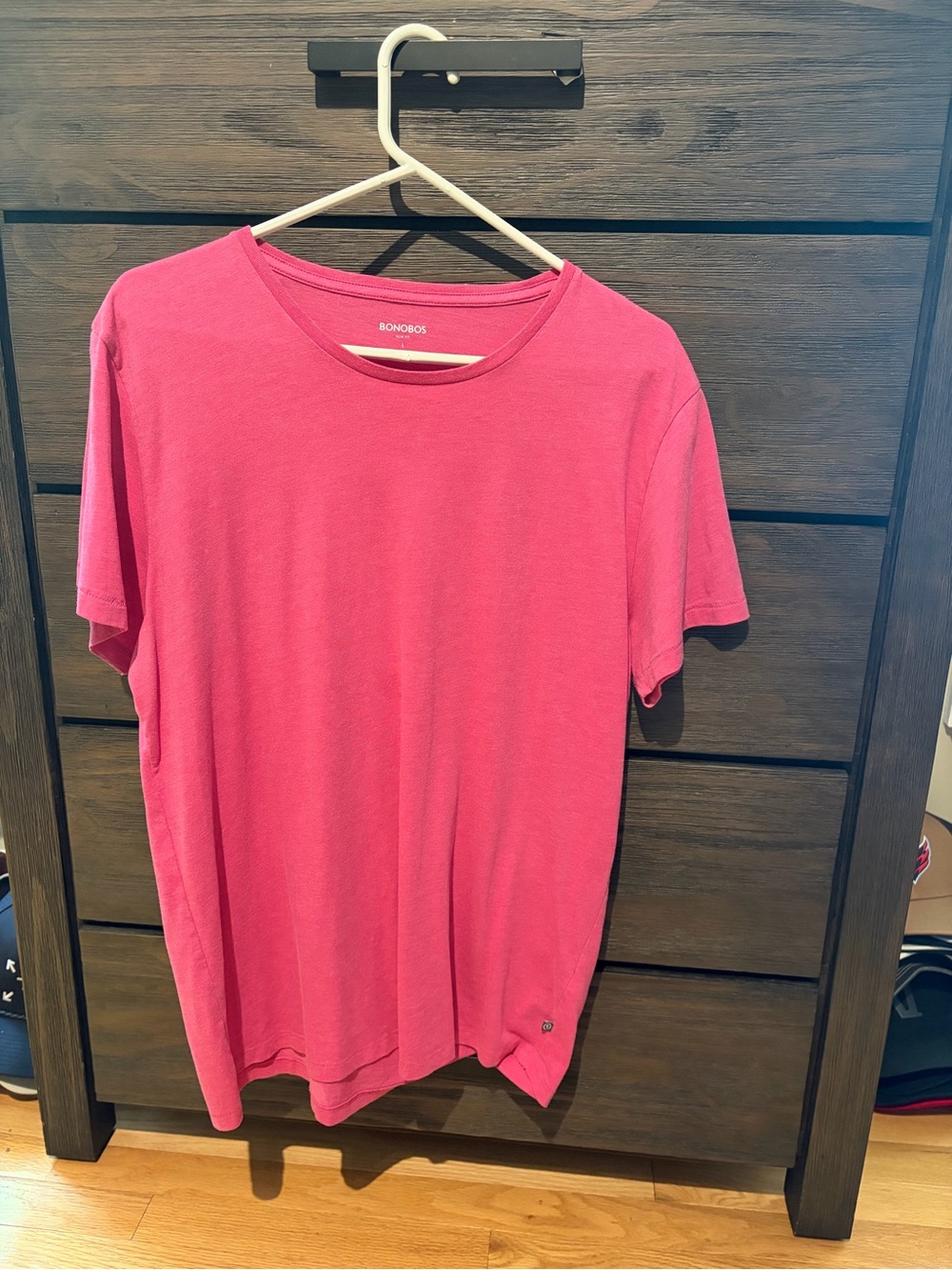 Bonobos Pink Crew Neck Short Sleeve Tee